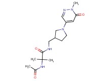 N~2~-acetyl-2-methyl-N~1~-{[1-(1-methyl-6-oxo-1,6-dihydro-4-pyridazinyl)-3-pyrrolidinyl]methyl}alaninamide