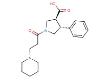(3S*,4R*)-4-phenyl-1-(3-piperidin-1-ylpropanoyl)pyrrolidine-3-carboxylic acid