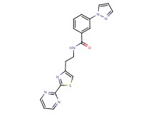3-(1H-pyrazol-1-yl)-N-{2-[2-(2-pyrimidinyl)-1,3-thiazol-4-yl]ethyl}benzamide