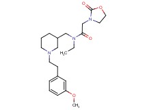 N-ethyl-N-({1-[2-(3-methoxyphenyl)ethyl]-3-piperidinyl}methyl)-2-(2-oxo-1,3-oxazolidin-3-yl)acetamide