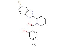 2-{[2-(5-fluoro-1H-benzimidazol-2-yl)-1-piperidinyl]carbonyl}-5-methylphenol
