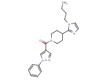 4-(1-butyl-1H-imidazol-2-yl)-1-[(1-phenyl-1H-pyrazol-4-yl)carbonyl]piperidine