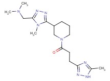 N,N-dimethyl-1-(4-methyl-5-{1-[3-(5-methyl-1H-1,2,4-triazol-3-yl)propanoyl]piperidin-3-yl}-4H-1,2,4-triazol-3-yl)methanamine