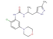 N-(2-chloro-5-morpholin-4-ylphenyl)-N'-[1-methyl-2-(3-methyl-1H-pyrazol-5-yl)ethyl]urea