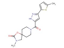 3-methyl-8-{[3-(5-methyl-2-thienyl)-1H-pyrazol-5-yl]carbonyl}-1-oxa-3,8-diazaspiro[4.5]decan-2-one