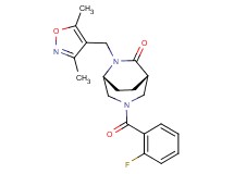(1S*,5R*)-6-[(3,5-dimethylisoxazol-4-yl)methyl]-3-(2-fluorobenzoyl)-3,6-diazabicyclo[3.2.2]nonan-7-one