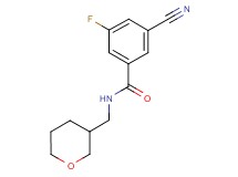 3-cyano-5-fluoro-N-(tetrahydro-2H-pyran-3-ylmethyl)benzamide