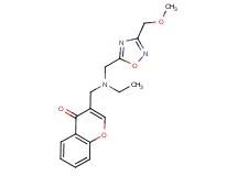 3-[(ethyl{[3-(methoxymethyl)-1,2,4-oxadiazol-5-yl]methyl}amino)methyl]-4H-chromen-4-one