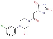 5-{2-[4-(3-chlorophenyl)-3-oxo-1-piperazinyl]-2-oxoethyl}-2,4-imidazolidinedione
