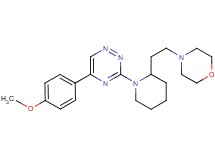 5-(4-methoxyphenyl)-3-{2-[2-(4-morpholinyl)ethyl]-1-piperidinyl}-1,2,4-triazine