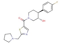 (3S*,4S*)-4-(4-fluorophenyl)-1-{[2-(pyrrolidin-1-ylmethyl)-1,3-thiazol-5-yl]carbonyl}piperidin-3-ol
