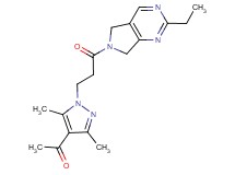 1-{1-[3-(2-ethyl-5,7-dihydro-6H-pyrrolo[3,4-d]pyrimidin-6-yl)-3-oxopropyl]-3,5-dimethyl-1H-pyrazol-4-yl}ethanone