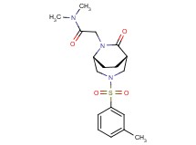 N,N-dimethyl-2-{(1S*,5R*)-3-[(3-methylphenyl)sulfonyl]-7-oxo-3,6-diazabicyclo[3.2.2]non-6-yl}acetamide
