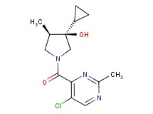 (3R*,4R*)-1-[(5-chloro-2-methyl-4-pyrimidinyl)carbonyl]-3-cyclopropyl-4-methyl-3-pyrrolidinol