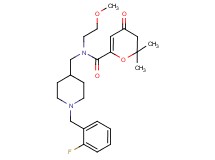 N-{[1-(2-fluorobenzyl)-4-piperidinyl]methyl}-N-(2-methoxyethyl)-2,2-dimethyl-4-oxo-3,4-dihydro-2H-pyran-6-carboxamide