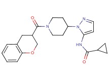 N-{1-[1-(3,4-dihydro-2H-chromen-3-ylcarbonyl)-4-piperidinyl]-1H-pyrazol-5-yl}cyclopropanecarboxamide