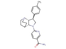 6-[(2R*,3S*,6R*)-3-(4-methylphenyl)-1,5-diazatricyclo[5.2.2.0~2,6~]undec-5-yl]nicotinamide