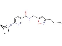 6-[(1S*,4S*)-2-azabicyclo[2.2.1]hept-2-yl]-N-[(3-propyl-5-isoxazolyl)methyl]nicotinamide