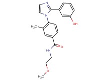 4-[2-(3-hydroxyphenyl)-1H-imidazol-1-yl]-N-(2-methoxyethyl)-3-methylbenzamide