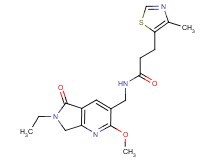 N-[(6-ethyl-2-methoxy-5-oxo-6,7-dihydro-5H-pyrrolo[3,4-b]pyridin-3-yl)methyl]-3-(4-methyl-1,3-thiazol-5-yl)propanamide