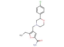 4-{[2-(4-chlorophenyl)morpholin-4-yl]methyl}-5-ethyl-2-furamide
