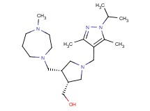 {(3R*,4S*)-1-[(1-isopropyl-3,5-dimethyl-1H-pyrazol-4-yl)methyl]-4-[(4-methyl-1,4-diazepan-1-yl)methyl]pyrrolidin-3-yl}methanol