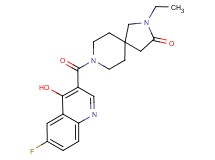 2-ethyl-8-[(6-fluoro-4-hydroxy-3-quinolinyl)carbonyl]-2,8-diazaspiro[4.5]decan-3-one