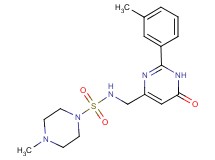 4-methyl-N-{[2-(3-methylphenyl)-6-oxo-1,6-dihydro-4-pyrimidinyl]methyl}-1-piperazinesulfonamide trifluoroacetate