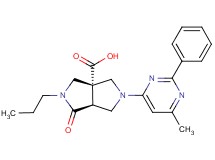 (3aS*,6aS*)-5-(6-methyl-2-phenylpyrimidin-4-yl)-1-oxo-2-propylhexahydropyrrolo[3,4-c]pyrrole-3a(1H)-carboxylic acid