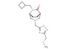 (1S*,5R*)-6-(cyclobutylmethyl)-3-({3-[(methylthio)methyl]-1,2,4-oxadiazol-5-yl}methyl)-3,6-diazabicyclo[3.2.2]nonan-7-one