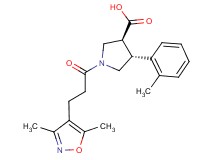 (3S*,4R*)-1-[3-(3,5-dimethylisoxazol-4-yl)propanoyl]-4-(2-methylphenyl)pyrrolidine-3-carboxylic acid