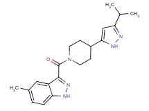 3-{[4-(3-isopropyl-1H-pyrazol-5-yl)piperidin-1-yl]carbonyl}-5-methyl-1H-indazole