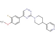 5-(3-fluoro-4-methoxyphenyl)-3-[4-(4-pyridinyl)-1-piperidinyl]-1,2,4-triazine