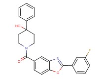1-{[2-(3-fluorophenyl)-1,3-benzoxazol-5-yl]carbonyl}-4-phenyl-4-piperidinol