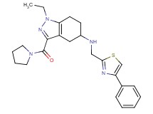1-ethyl-N-[(4-phenyl-1,3-thiazol-2-yl)methyl]-3-(1-pyrrolidinylcarbonyl)-4,5,6,7-tetrahydro-1H-indazol-5-amine