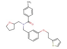 4-methyl-N-(tetrahydro-2-furanylmethyl)-N-{3-[2-(2-thienyl)ethoxy]benzyl}benzamide