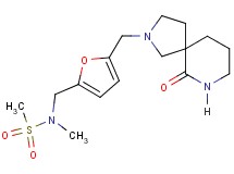 N-methyl-N-({5-[(6-oxo-2,7-diazaspiro[4.5]dec-2-yl)methyl]-2-furyl}methyl)methanesulfonamide