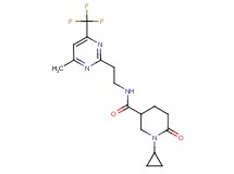 1-cyclopropyl-N-{2-[4-methyl-6-(trifluoromethyl)-2-pyrimidinyl]ethyl}-6-oxo-3-piperidinecarboxamide