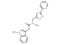N-methyl-2-(1-methyl-1H-indol-3-yl)-N-{[3-(2-pyridinyl)-1,2,4-oxadiazol-5-yl]methyl}acetamide