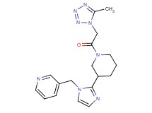 3-[(2-{1-[(5-methyl-1H-tetrazol-1-yl)acetyl]piperidin-3-yl}-1H-imidazol-1-yl)methyl]pyridine