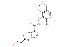 6-(2-hydroxyethyl)-N-[(3-methyl-5,6,7,8-tetrahydro-2,7-naphthyridin-4-yl)methyl]pyrazolo[1,5-a]pyrimidine-3-carboxamide