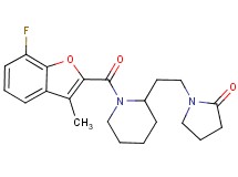 1-(2-{1-[(7-fluoro-3-methyl-1-benzofuran-2-yl)carbonyl]-2-piperidinyl}ethyl)-2-pyrrolidinone