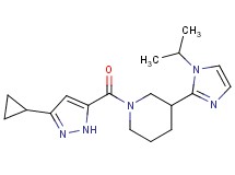 1-[(3-cyclopropyl-1H-pyrazol-5-yl)carbonyl]-3-(1-isopropyl-1H-imidazol-2-yl)piperidine