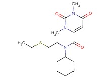 N-cyclohexyl-N-[2-(ethylthio)ethyl]-1,3-dimethyl-2,6-dioxo-1,2,3,6-tetrahydro-4-pyrimidinecarboxamide