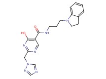 N-[3-(2,3-dihydro-1H-indol-1-yl)propyl]-4-hydroxy-2-(1H-1,2,4-triazol-1-ylmethyl)pyrimidine-5-carboxamide