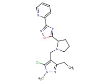 2-(5-{1-[(5-chloro-3-ethyl-1-methyl-1H-pyrazol-4-yl)methyl]pyrrolidin-2-yl}-1,2,4-oxadiazol-3-yl)pyridine