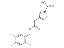 2-(5-acetyl-3-thienyl)-N-(2,4,5-trifluorobenzyl)acetamide