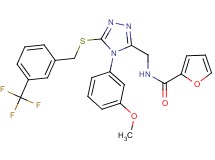 N-[(4-(3-methoxyphenyl)-5-{[3-(trifluoromethyl)benzyl]thio}-4H-1,2,4-triazol-3-yl)methyl]-2-furamide