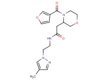 2-[4-(3-furoyl)-3-morpholinyl]-N-[2-(4-methyl-1H-pyrazol-1-yl)ethyl]acetamide