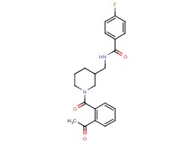 N-{[1-(2-acetylbenzoyl)-3-piperidinyl]methyl}-4-fluorobenzamide